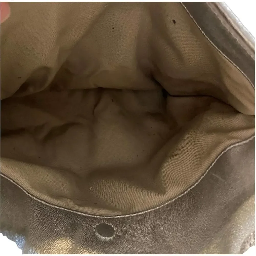 Tory Burch Fleming Rafla Metallic Gold & Silver Tote